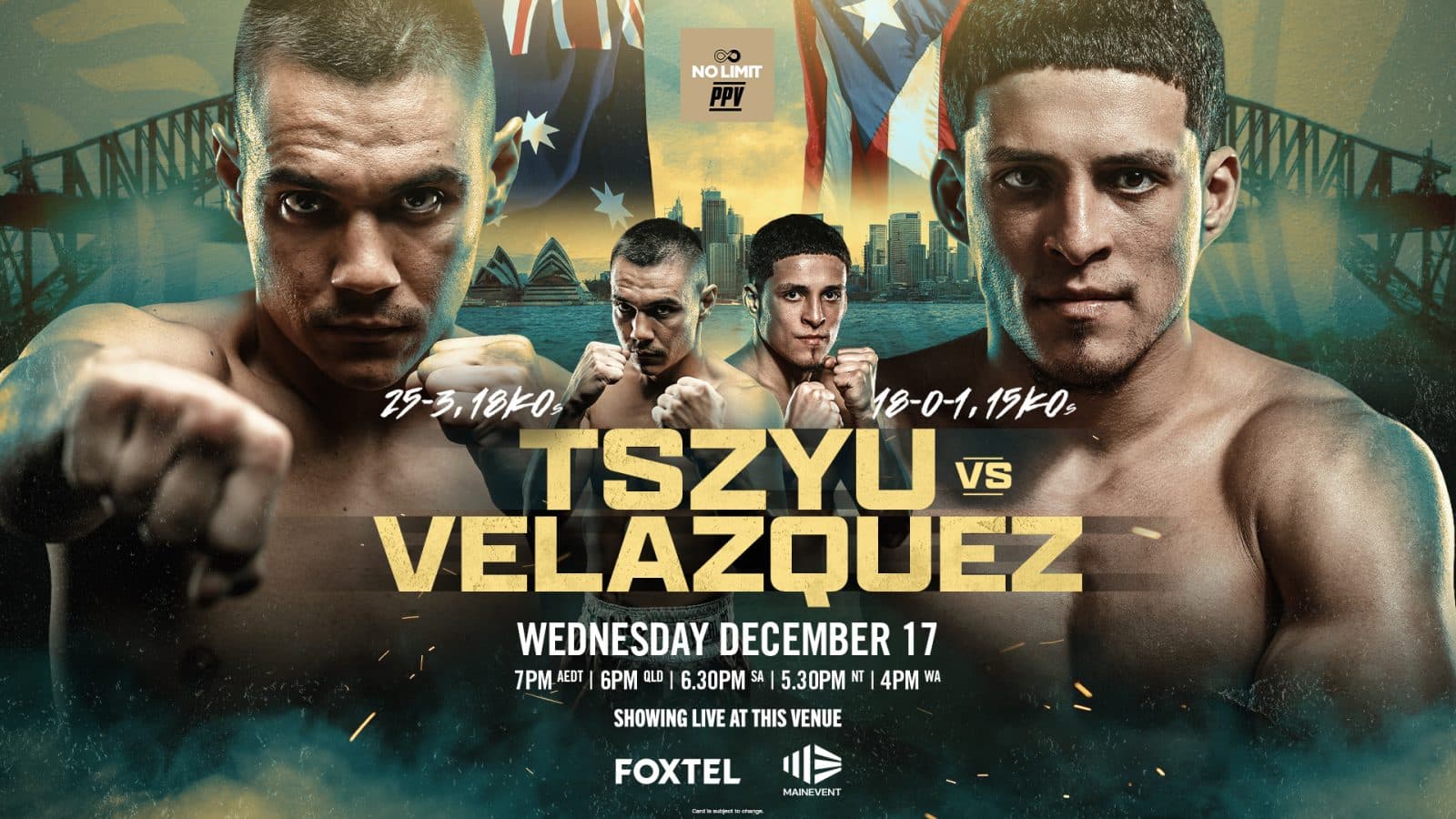 Tim Tszyu v Anthony Velazquez Venue 1920x1080
